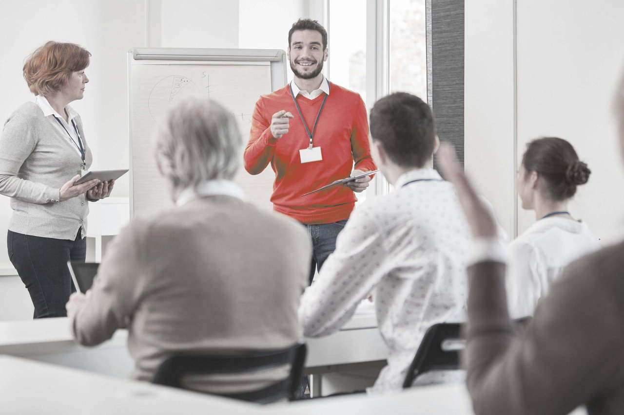 Red Umbrella - Leader Talking.